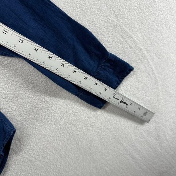 Gant Oxford Shirt Men's Medium Blue Indigo The Hugger New Haven Retro Preppy - Picture 8 of 12